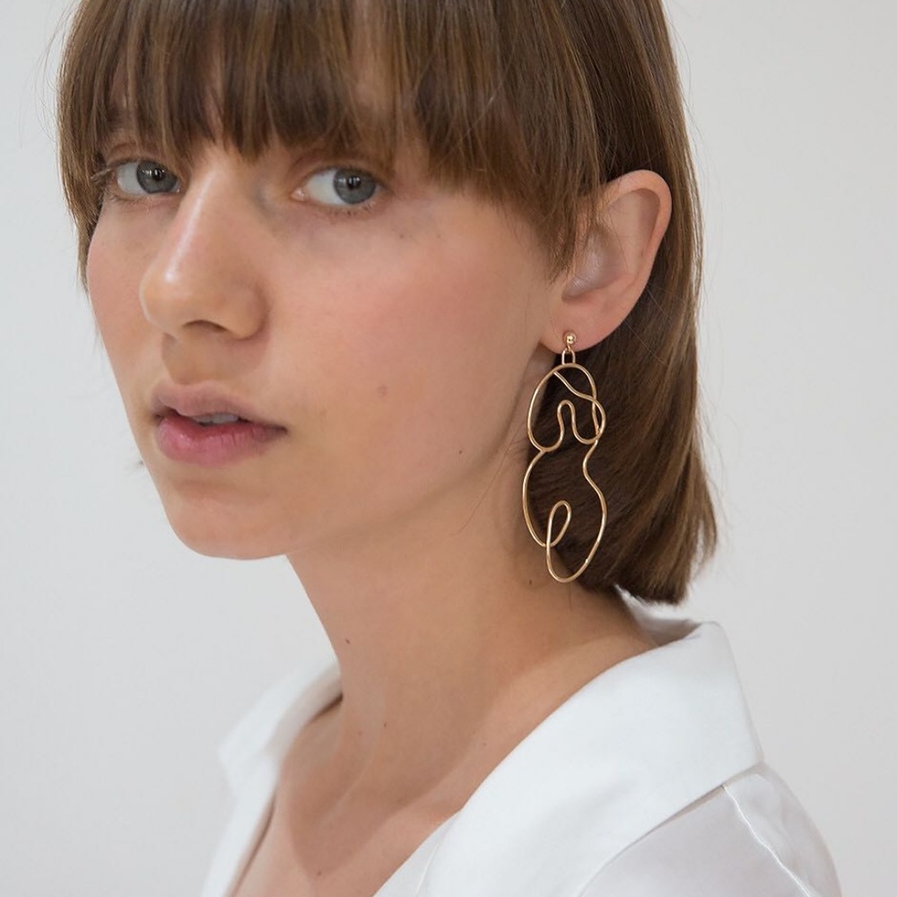 Picasso Art Feminist Minimalist Figure Earrings - Picture 2 of 7